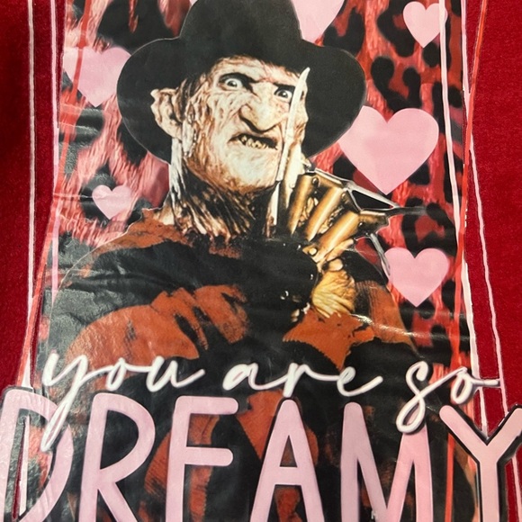 6/$25 Red Drawstring Bag with Freddy Kruger Graphic - Picture 4 of 5